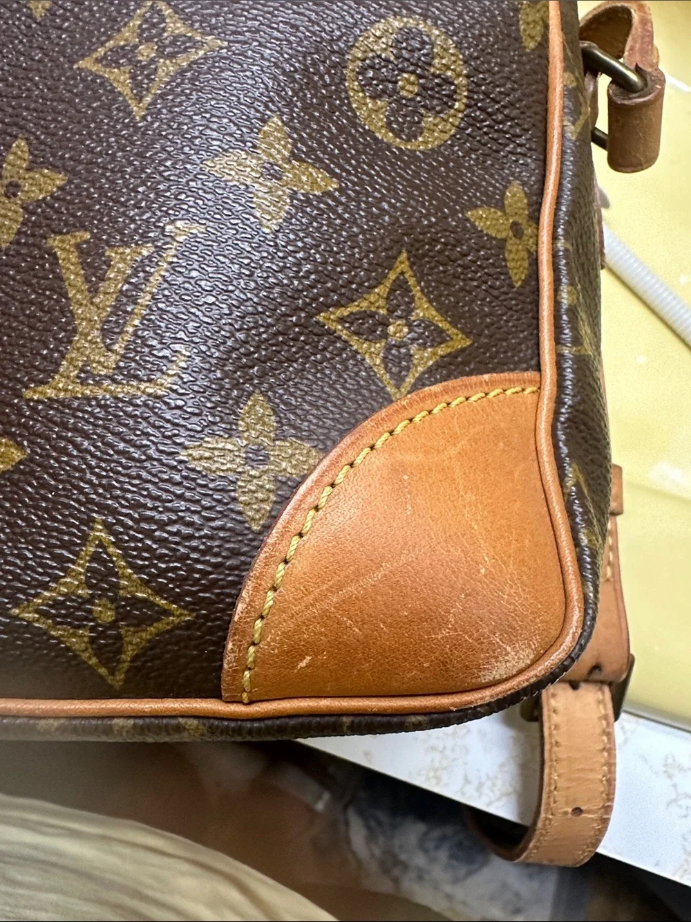 Louis Vuitton Monogram Canvas Messenger Bag in Brown and Tan